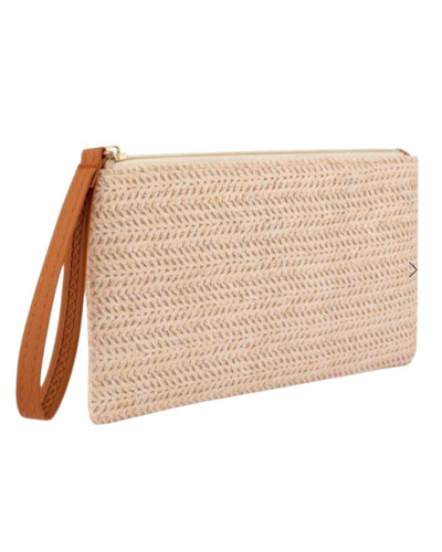 Cartera Rafia Beig