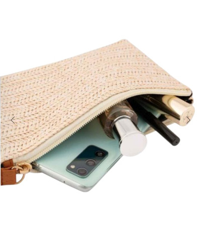 Cartera Rafia Beig