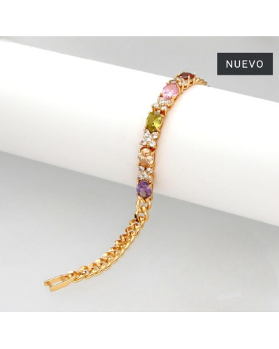 Pulsera Gold Filled Cristal Colors