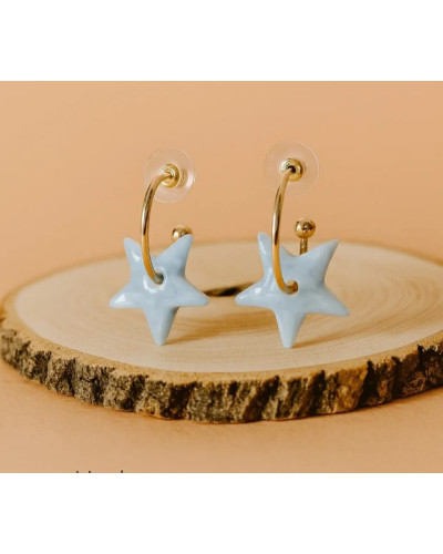 Pendientes Estrella Azul