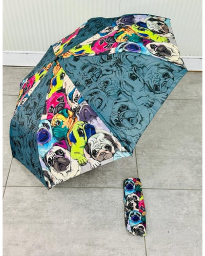 Paraguas con funda plegable automático "Estampado Carlinos"