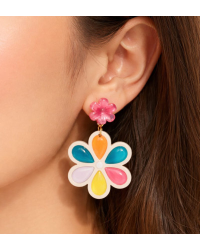 Pendientes flores y petalos