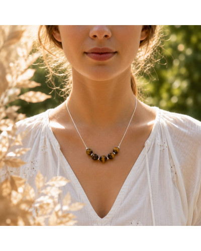 Collar Cuarzo Ojo Tigre Natural