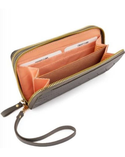 Monedero Polipiel Gris